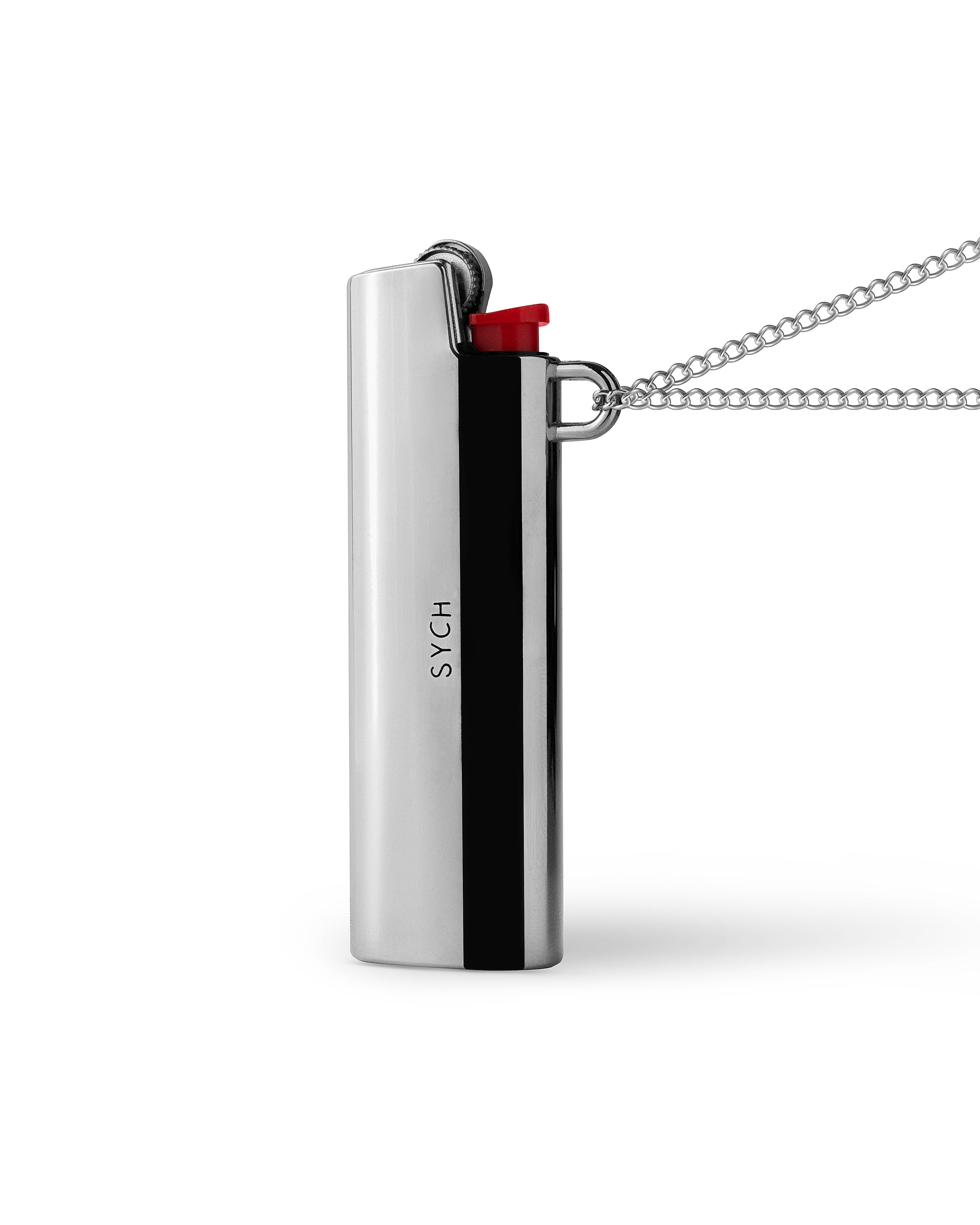 cigarette lighter necklace Case Sautoir  PUCCI Plated Brass (gold version) or Rhodium Plated Brass (silver version) Lighter Pendant Necklace Lighter Necklace Black Matte -