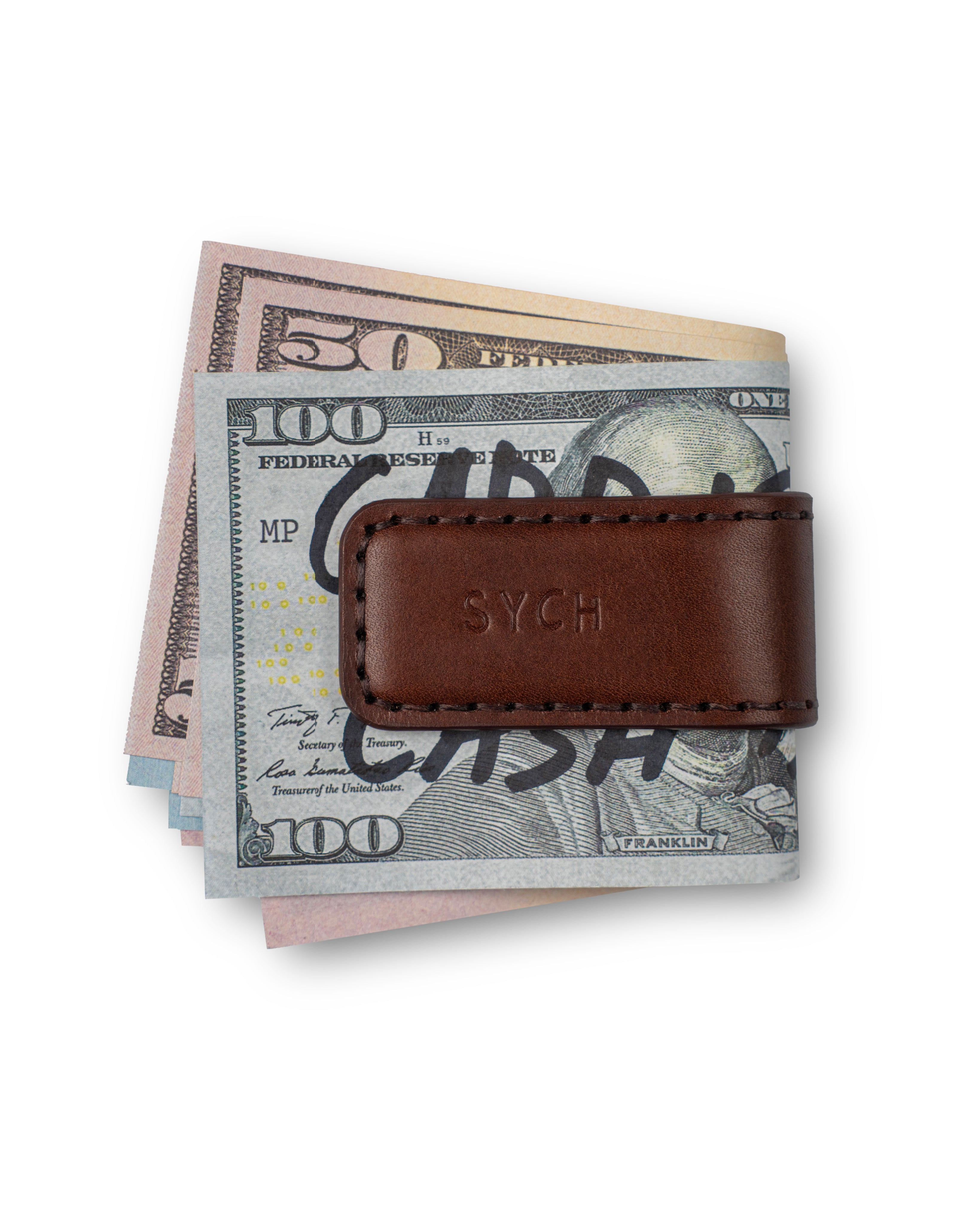 MONEY CLIP BROWN