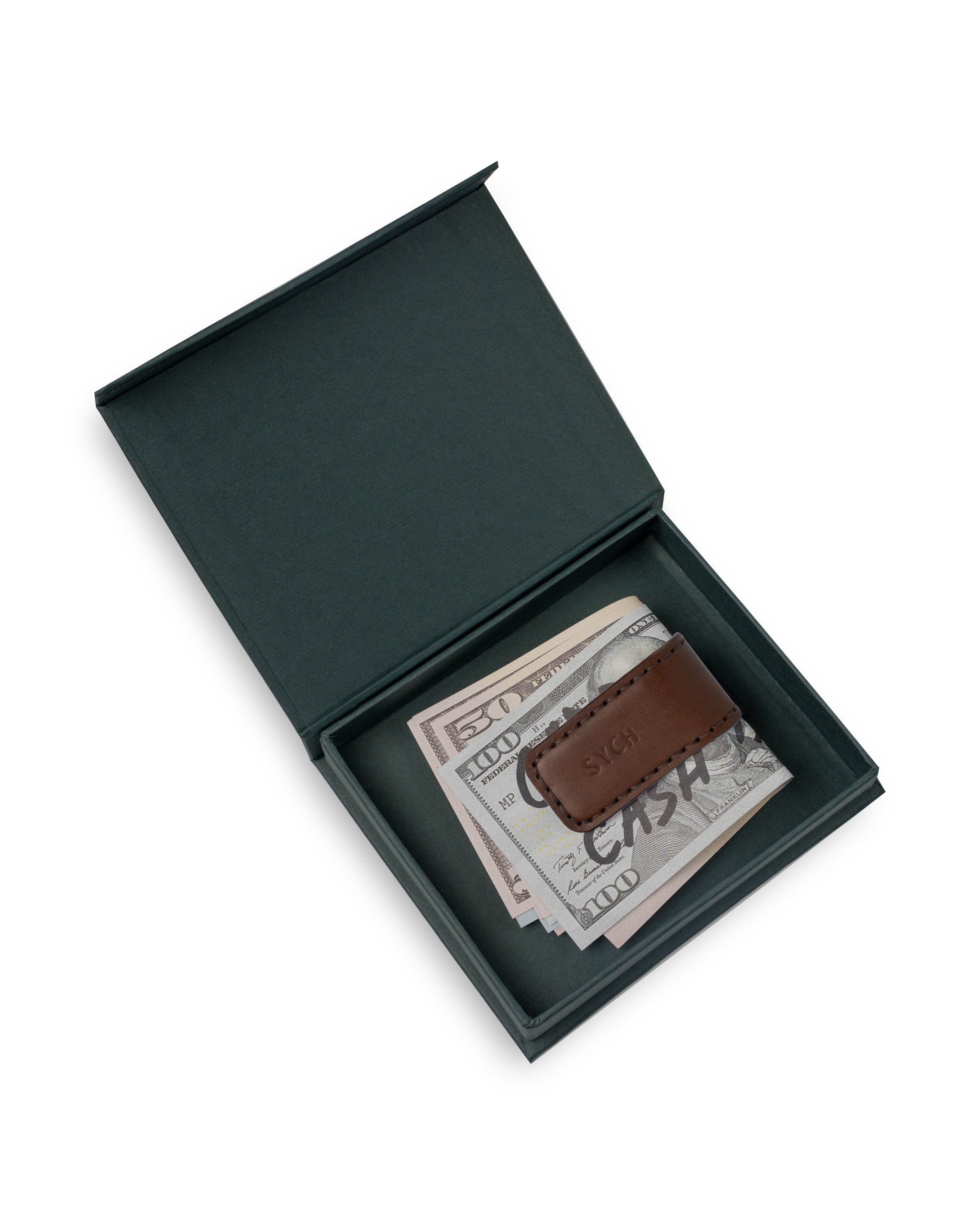 MONEY CLIP BROWN