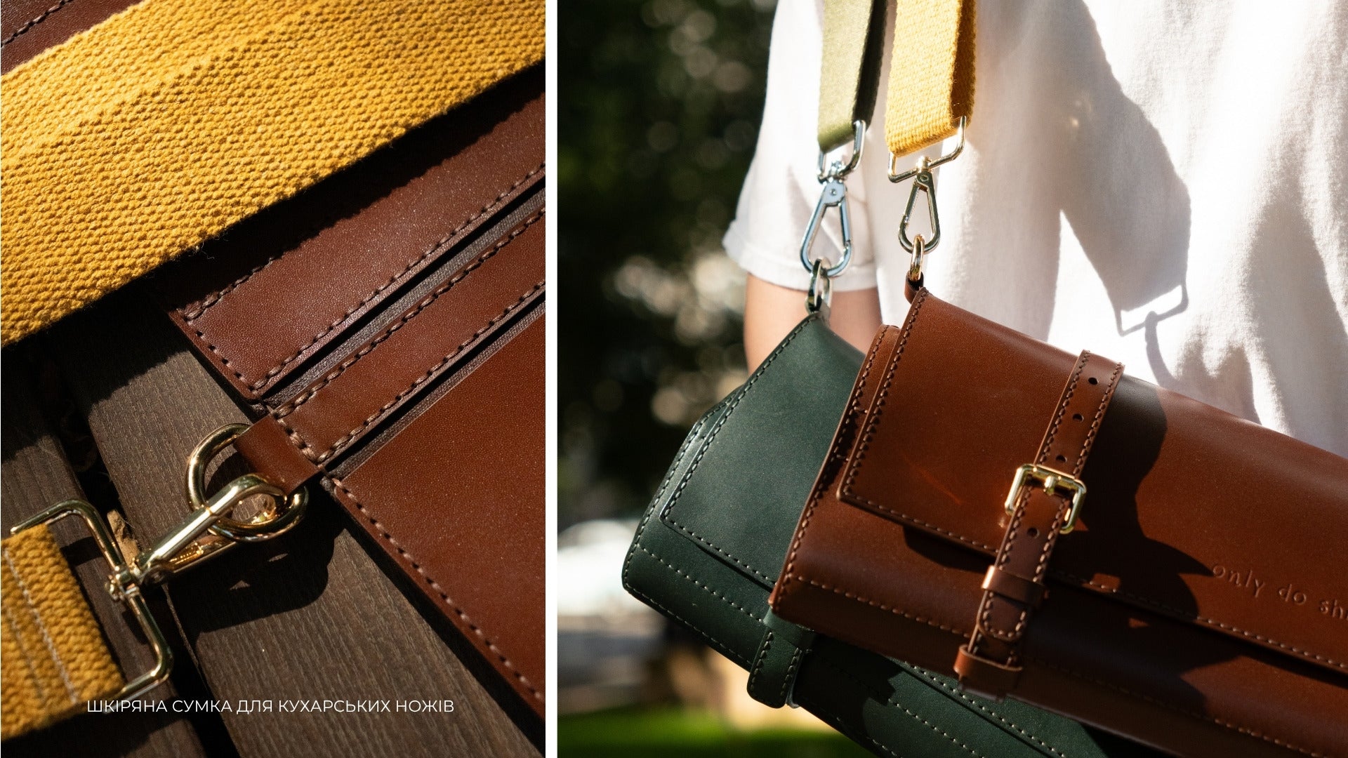 Leather bag for chef’s knives